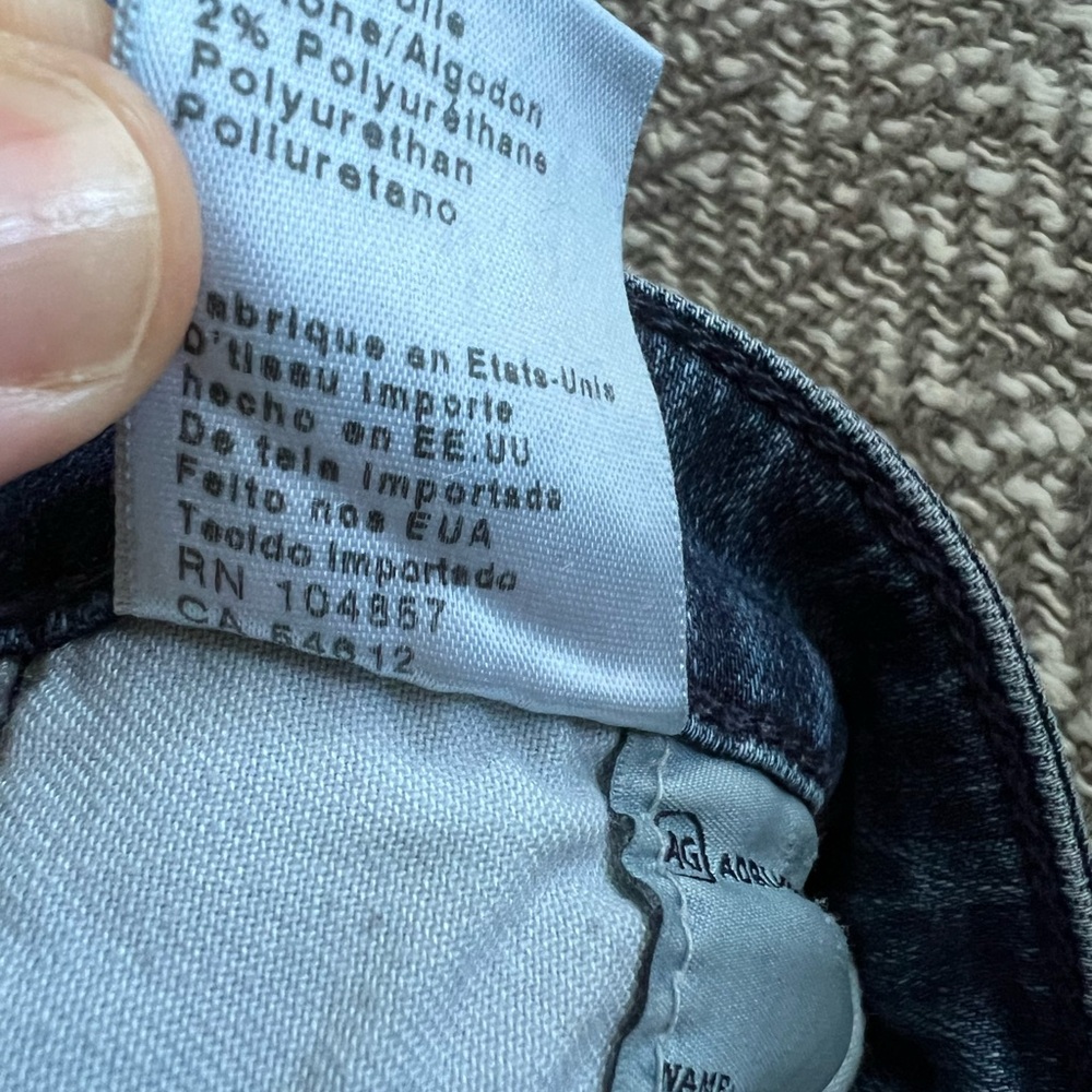 Ag Adriano Goldschmied The Stevie Roll-up Slim Straight Blue Denim 👖 - Picture 10 of 10